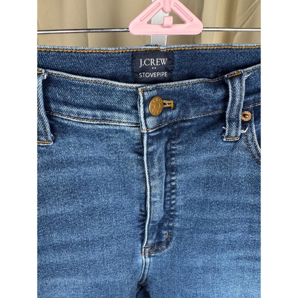 J.Crew‎ Stovepipe High Rise Straight Crop Jeans Women's Size 31 Blue - Picture 3 of 6